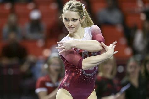 Ou womens gymnastics - NORMAN — A stellar performance on the floor punctuated the University of Oklahoma women’s gymnastics’ 79th consecutive home victory in a quad meet against BYU, Utah State and Texas Woman’s ...